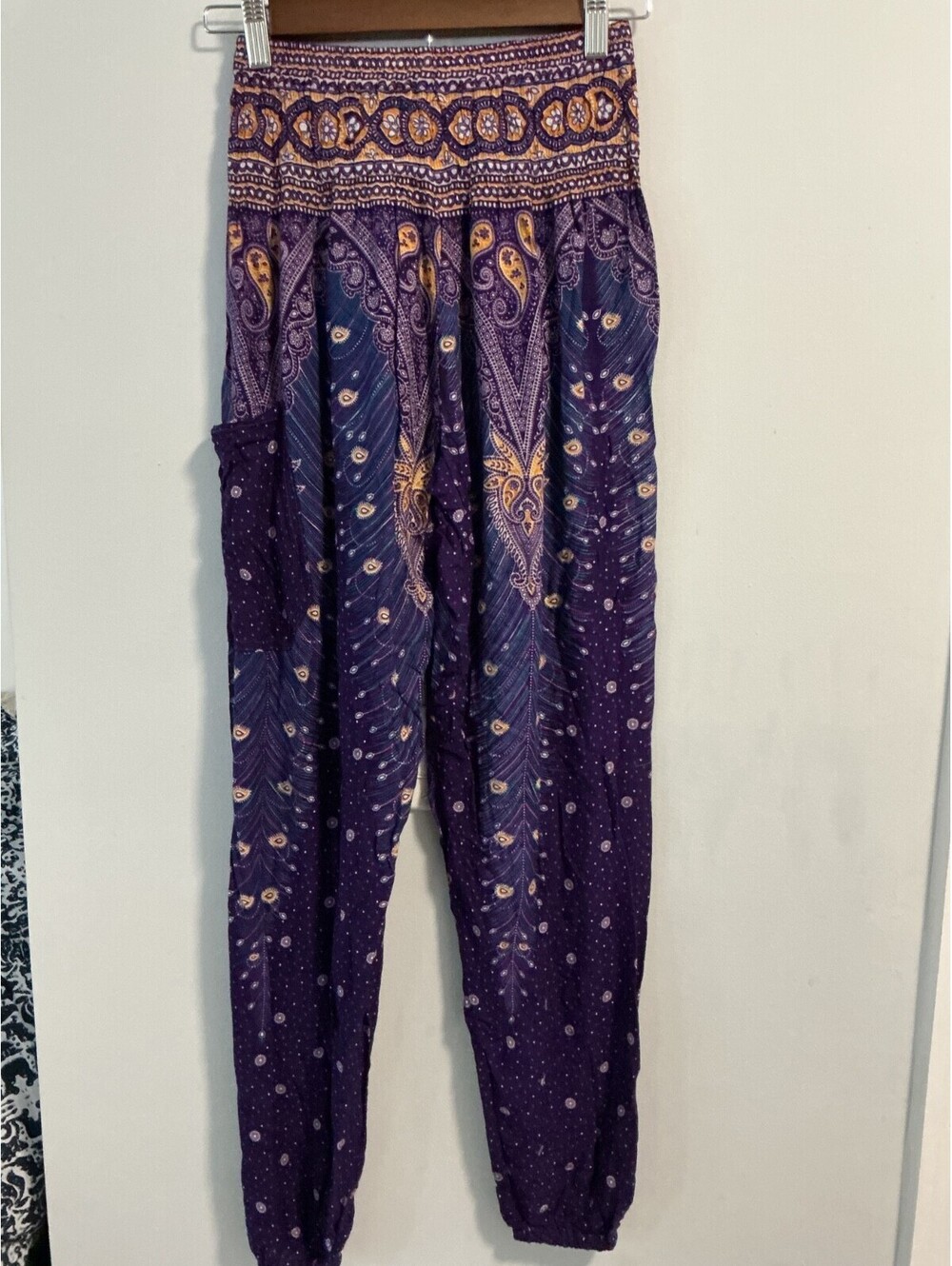Bohemian Hippie Indie Artsy Size Small Y2K Pants Womans 100% Viscose #218